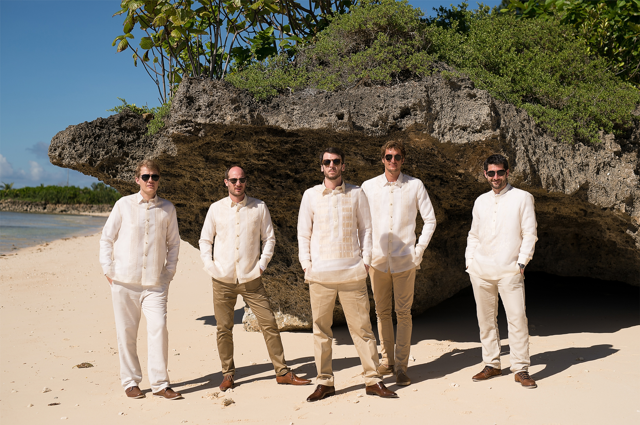 wedding barong and khaki pants